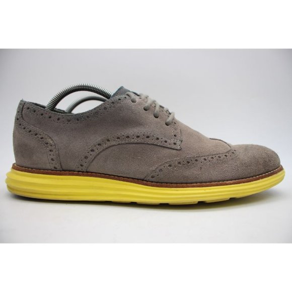 Cole Haan Original Wingtip Oxford Shoes Men’s Size 10M US Gray Leather - Picture 1 of 10